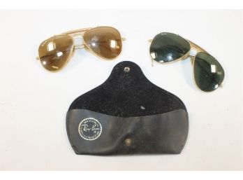 Two Pairs Of Vintage Ray-ban Sunglasses By Bausch & Lomb