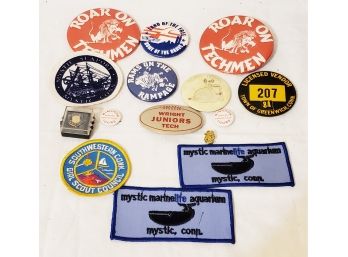 Vintage Assortment Of Patches, Pinbacks And More