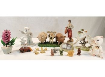 Assortment Of Cute Figurines-Animals, Ceramics & More