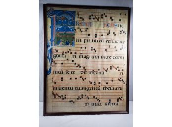 Framed Italian Music Themed Print- Tomba Di S. Francesco  Miniatura Del Secolo XIII