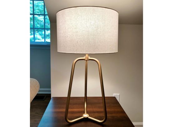 Modern Gold Lamp With Drum Shade