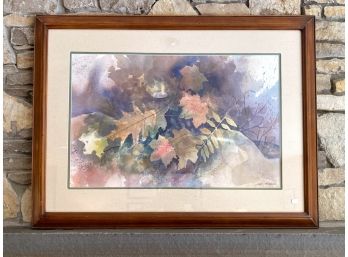 LANO TRUSSLER 'Leaves In The Wind' Original Watercolor