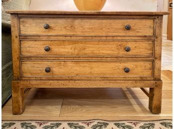 Rustic 3-Drawer Side Table