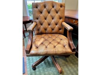 Tufted Leather Desk Chair