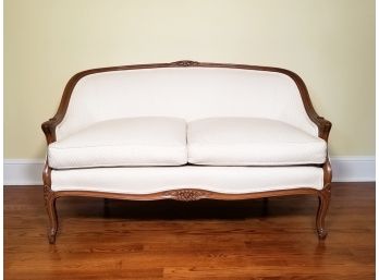 A French Provincial Style Upholstered Causeuse