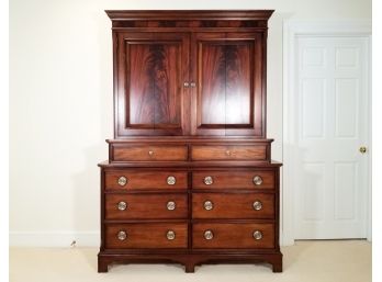 An Empire Style Hardwood Dresser By Ethan Allen