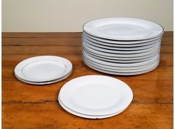 A Grouping White Ceramic Plates