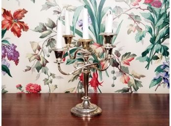 A Vintage Silverplate Candleabra