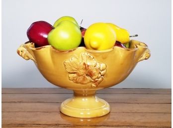 Faux Fruit In Ceramic Urn Decor