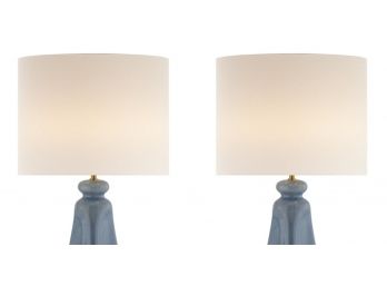 Pair Of Linen Drum Shades By Visual Comfort