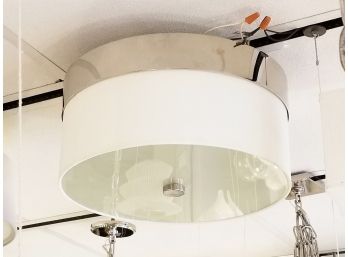 A Modern Flush Mount Brushed Nickel Ceiling Fixture By Cystorama