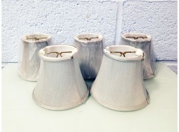 A Set Of 5 Gorgeous Silk Chandelier Or Candle Sconce Shades
