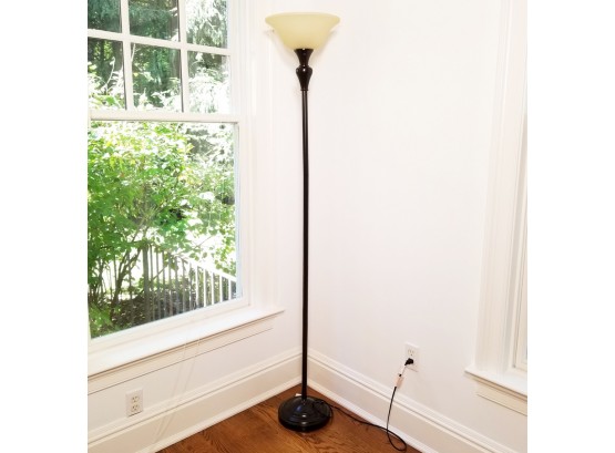 An Oil Rubbed Bronze Torchiere Lamp