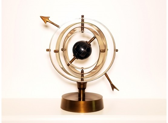 A Marble And Mixed Alloy Armillary Sphere