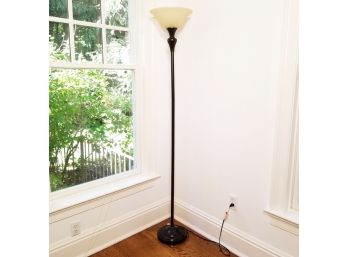 An Oil Rubbed Bronze Torchiere Lamp