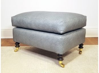 A Faux Snakeskin Upholstered Ottoman (Possibly Edward Ferrell)