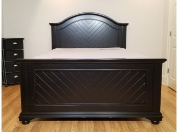 An Ebony Hardwood Queen Size Bedstead