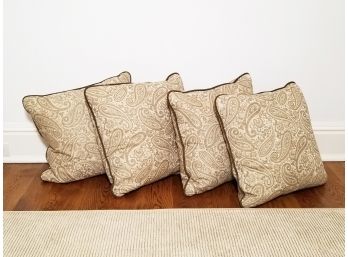 A Set Of 4 Down Stuffed Accent Pillows