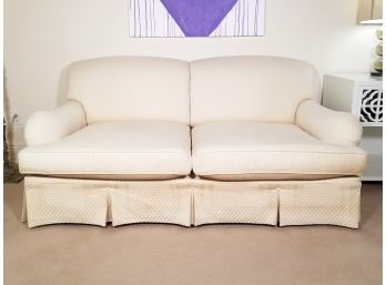 A Down Stuffed Upholstered Loveseat