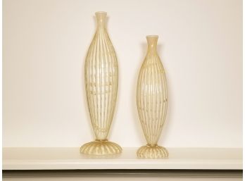A Pair Of Murano Glass Vases