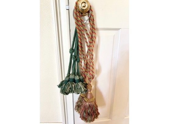 Two Sets Of Tassels  For Curtain Ties 13 Inches And 23 Inches