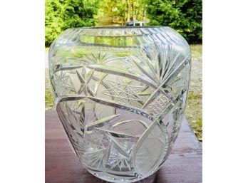 Gorgeous Etched Crystal Vase - Vintage Or Antique