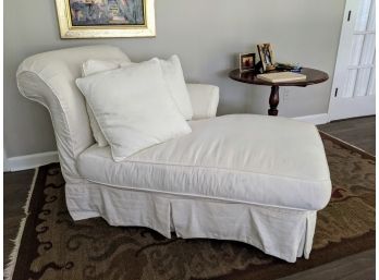 Beautiful White Down Chaise Lounge By Rachel Ashwell With Pillows