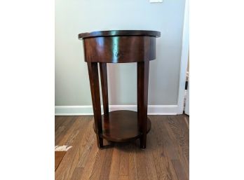 Lillian August Round Side Table By RH Collections With Bottom Shelf