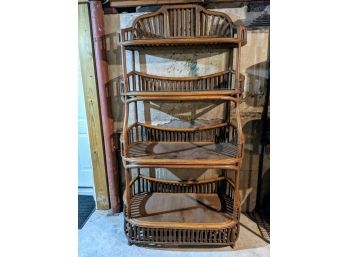 Fantastic Storage On This Spectacular & Tall Wicker Shelving Unit