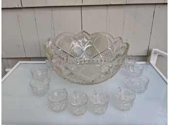 Punch Bowl Set With 10 Cups