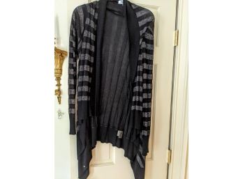 Calvin Klein Cardigan Black And Grey With A Touch Of Metalic
