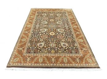 Obeetee Classic Hand-Knotted Indian Wool Area Rug