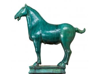 Antique Chinese Turquoise Glazed Tang Style Horse