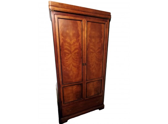 Incredible Storage! Vintage National Mount Airy Armoire With Brass Details