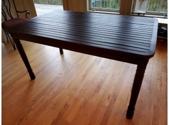 Indoor Or Outdoor Table? Wooden Slatted Table Top