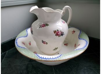 Vintage Copeland Spode Water Pitcher And Basin