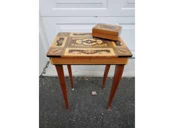Tiny Decorative Table With Complementary Music Box