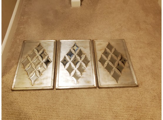 Set Of 3 Diamante Mirrors From The John Richard Collection