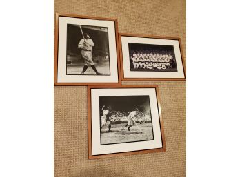 Baseball Art, Babe Ruth, Joe DiMaggio And 1998 Yankees World Champions