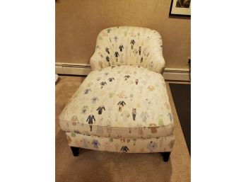 Paper Dolls Print Fabric Chaise Lounge