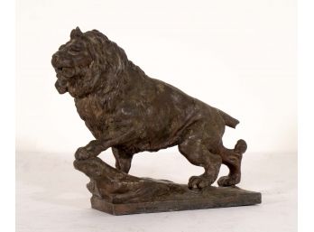 Bronze Lion Statuette