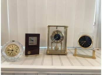 Group Of 4 Vintage Table/desk Clocks.