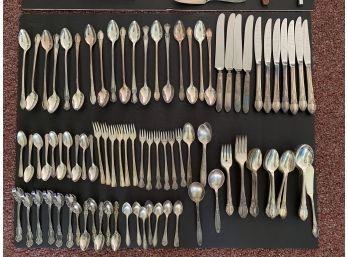 Large Lot Of Mixed Silver Plate Flatware