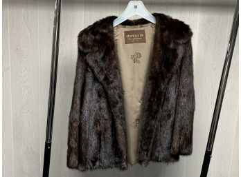 Beautiful Vintage Mink Jacket, Beautiful Chocolate Color. From Ortali's Of Derby, CT.