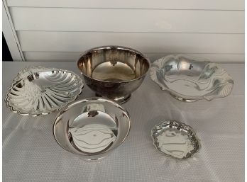 Lot Of Silver Plate Serving Pieces Including Sheridan/tauton, Reed & Barton & International Silver Co.
