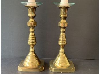 Pair (2) Of Brass Candlesticks