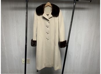 Vintage Wool & Fur Coat From Nora Zandré. Quality & Style!