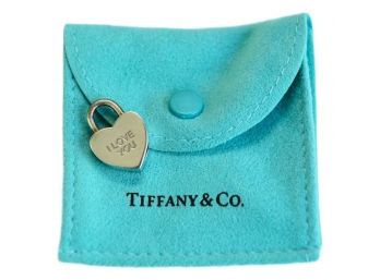 Tiffany & Co. Sterling Silver 'I Love You' Heart Lock Pendant