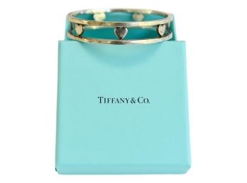 Tiffany & Co. Sterling Silver Heart Bangle Bracelet (37.1 Grams)