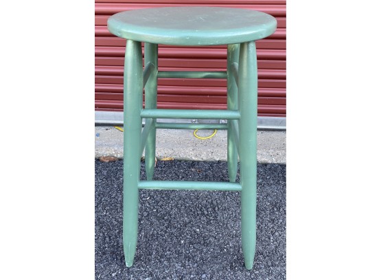 Painted Green Stool